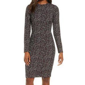 Black Halo Desoto Long Sleeve sheath dress 6, 10